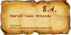 Bartánusz Arnolda névjegykártya